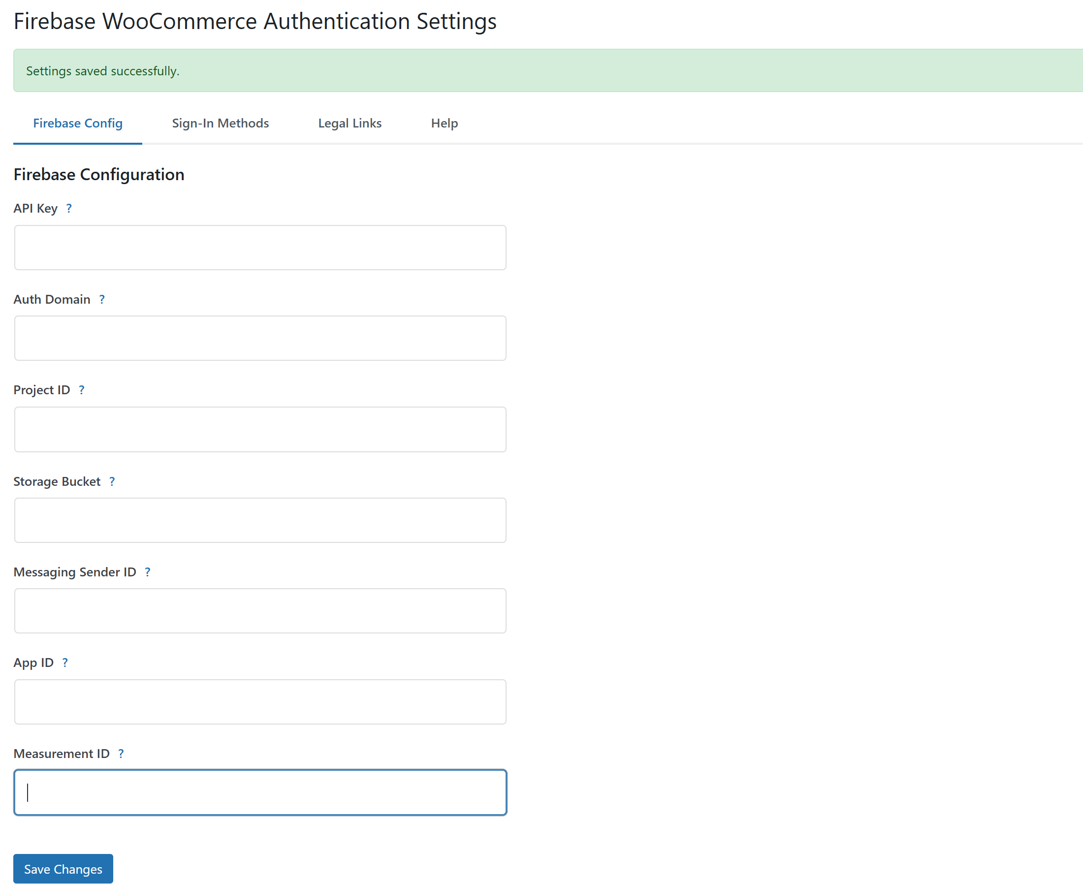 Firebase Config